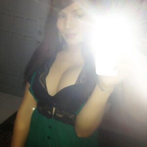 Asian ladyboy Vitress Tamayo takes mirror selfies while exposing her nice breasts