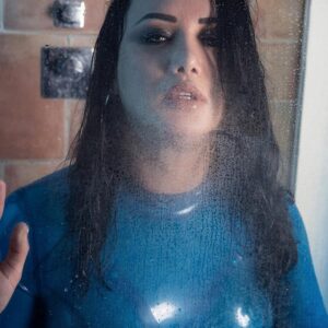 Trans solo girl Bianka Nascimento poses for a steamy non nude shoot in the bathroom