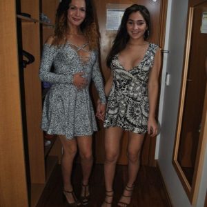 Latina tranny Nikki Montero exchanges oral sex with big-titted teen tranny Natalia Dior