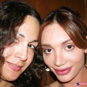Tranny pornstars Mariana Cordoba and Nikki Montero take nude selfies